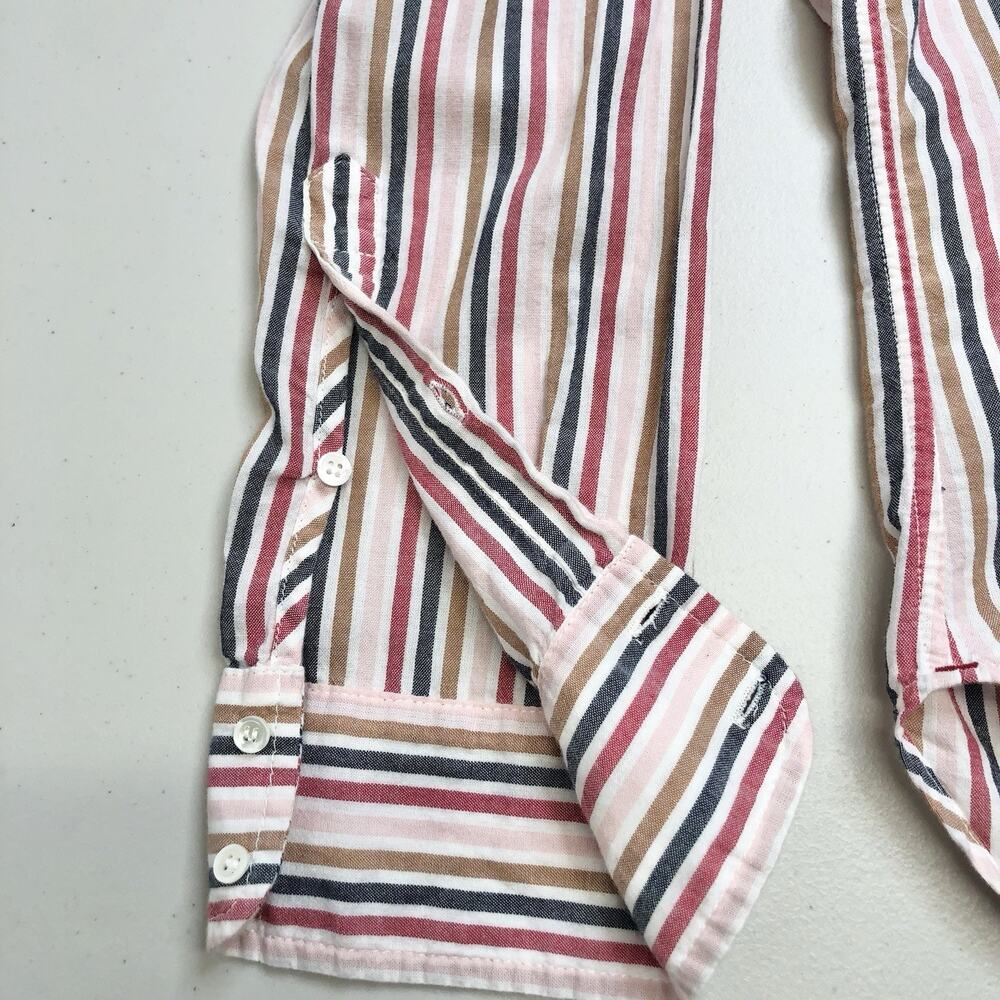 XIRENA Beau Striped Pink Blue 100% Cotton Button Down Shirt Women’s Size XS - Picture 8 of 9